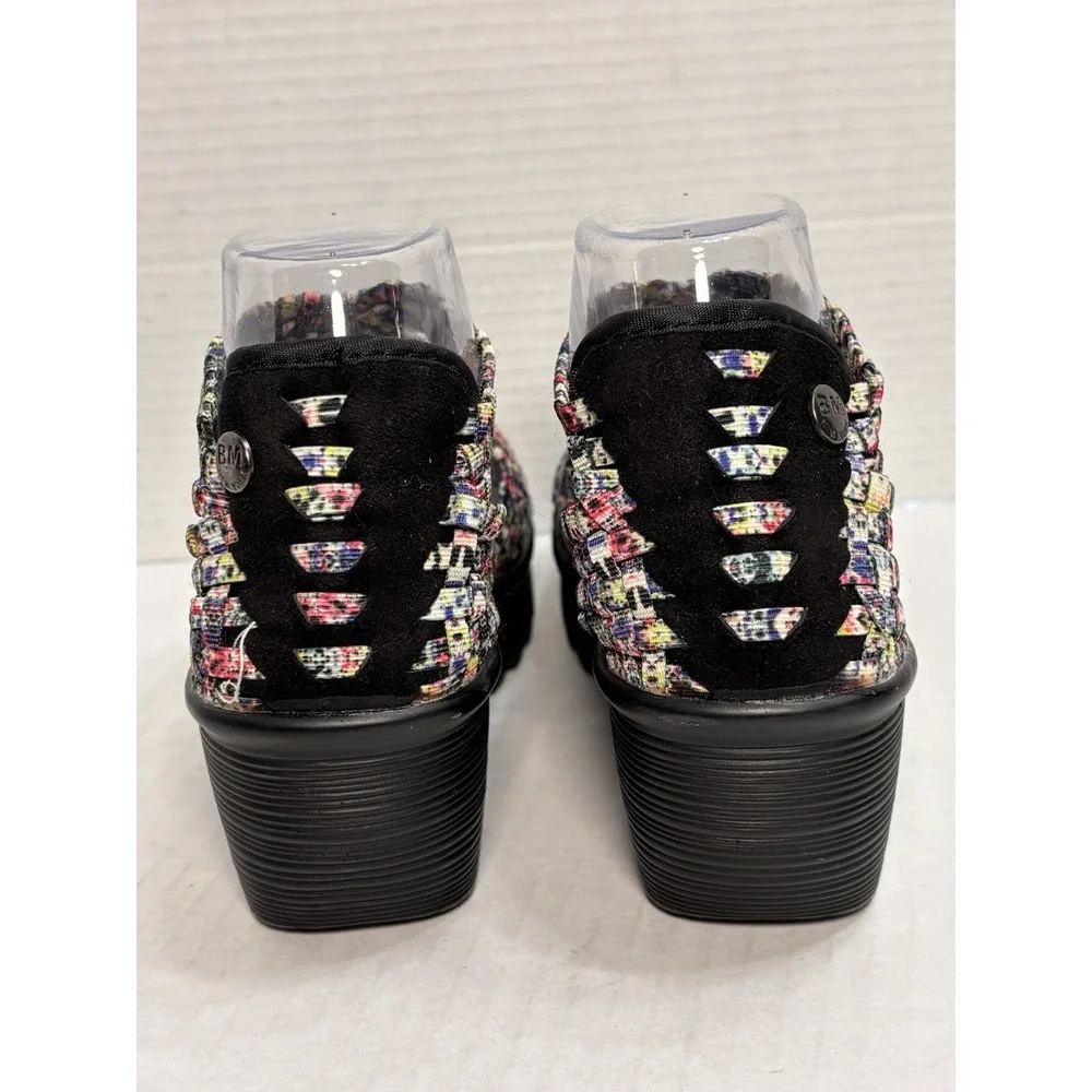 Bernie Mev Drake‎ Woven Elastic Wedge Sandals Floral Criss Cross Womens 39 US 8